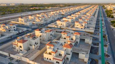 AL SAMHA, ABU DHABI, UNITED ARAB EMIRATES - October 21, 2020: General view of Emirati Housing Neighborhood, in Al Samha City.

( Saeed Khawaja for the Ministry of Presidential Affairs )
---