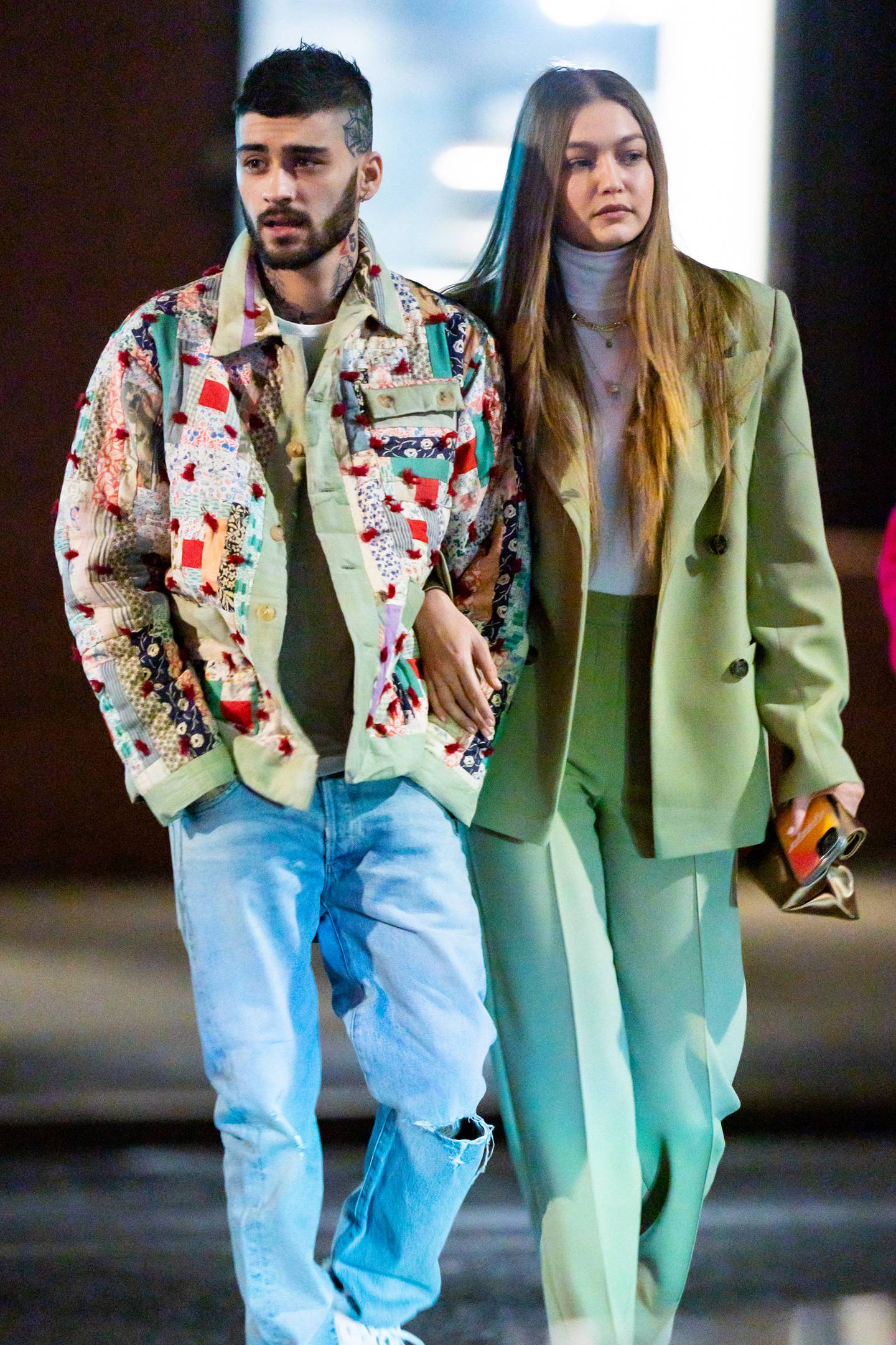 Zayn Malik with his ex-partner, model Gigi Hadid. GC Images