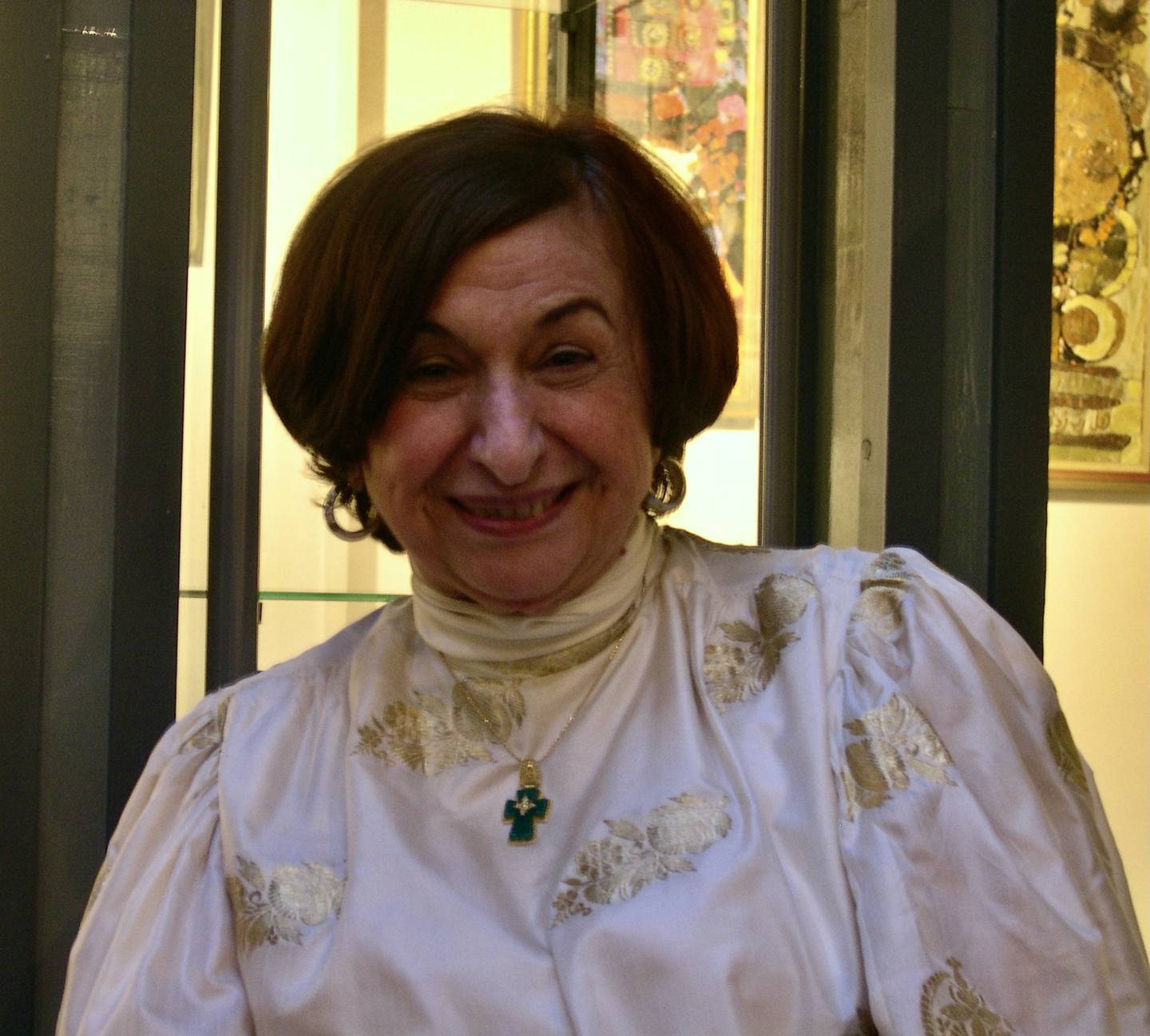 Nadira Azzouz at Kufa Gallery in 1988.