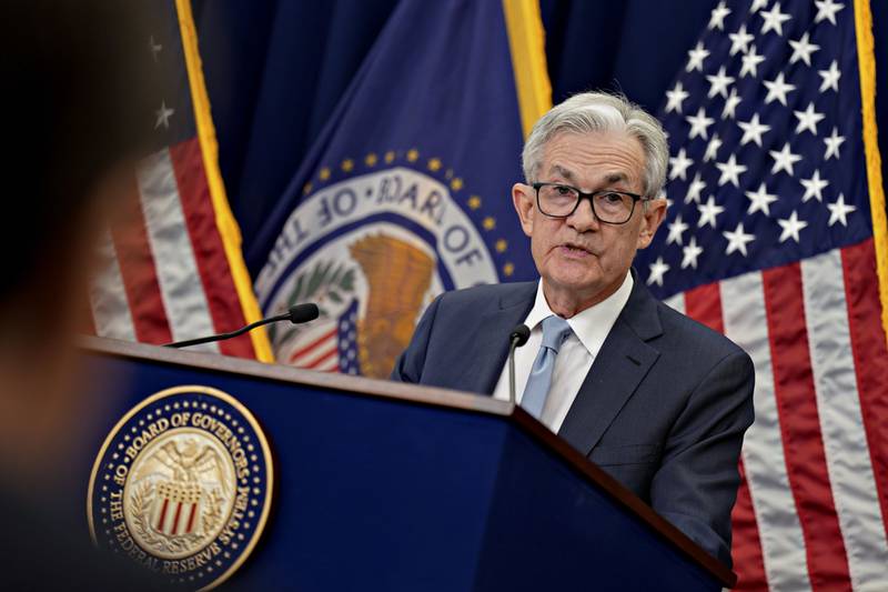 US Fed Chairman Jerome Powell said the central bank would continue to keep a 'restrictive monetary policy stance' as it aims to restore price stability. Bloomberg