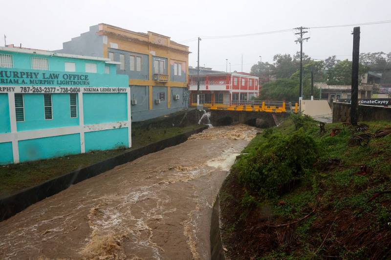 Some river levels in Puerto Rico rose by up to six metres in only a few hours. AP