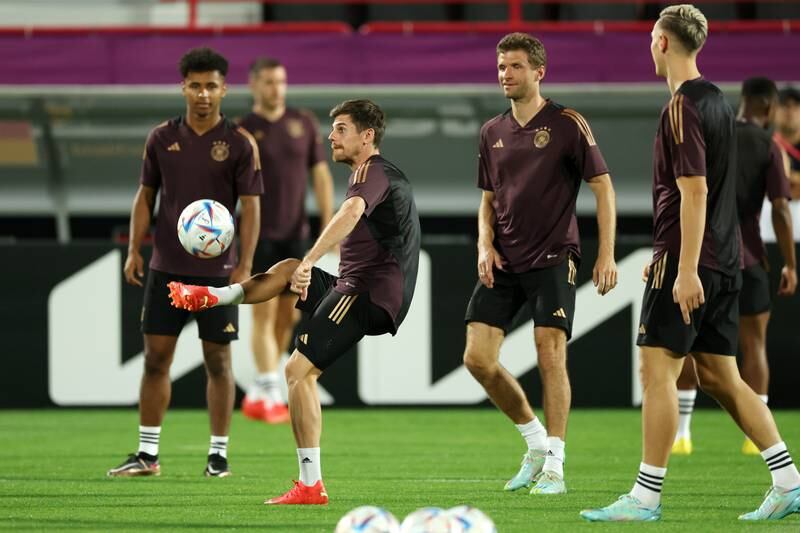 Jonas Hofmann controls the ball during the Germany training session. Getty