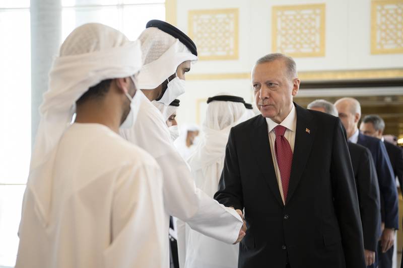 Mr Erdogan offers condolences to Sheikh Shakhbut bin Nahyan, UAE Minister of State.