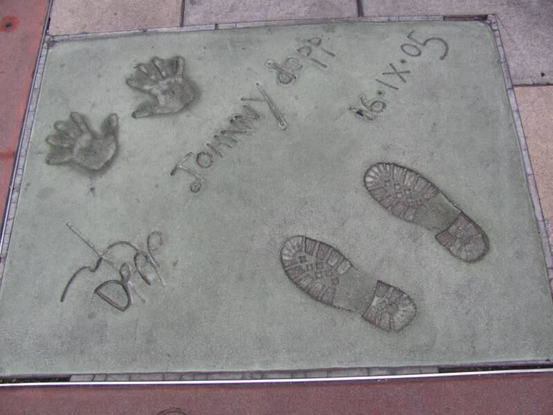 Depp put his handprints and footprints at the famous Grauman's Chinese Theatre. Photo: Loren Javier