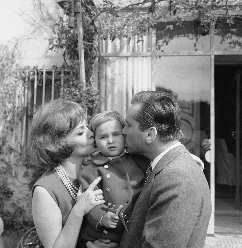Lollobrigida with her husband Dr Milko Skofic and their son in 1960. AP