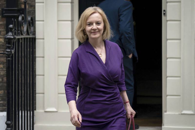 Britain's Foreign Secretary and Conservative leadership candidate Liz Truss. AP
