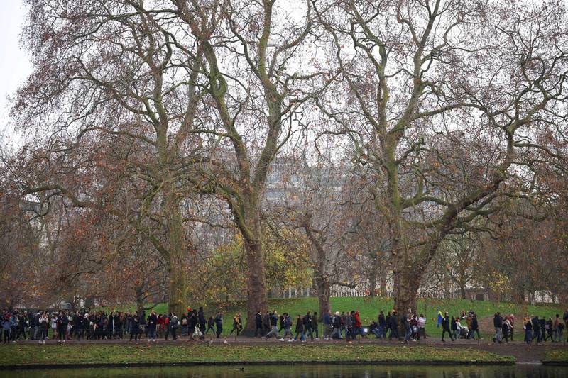People participate in an anti-lockdown demonstration amid the coronavirus disease (COVID-19) outbreak in London.  Reuters