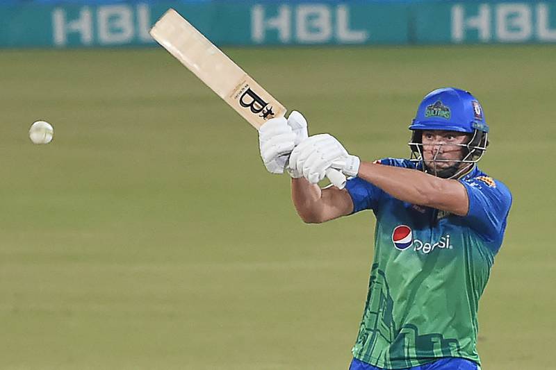 6. Tim David (Multan Sultans, 278 runs, 194.40 strike rate) The Singapore player hit the most sixes in the competition – one every 6.8 deliveries on average. AFP