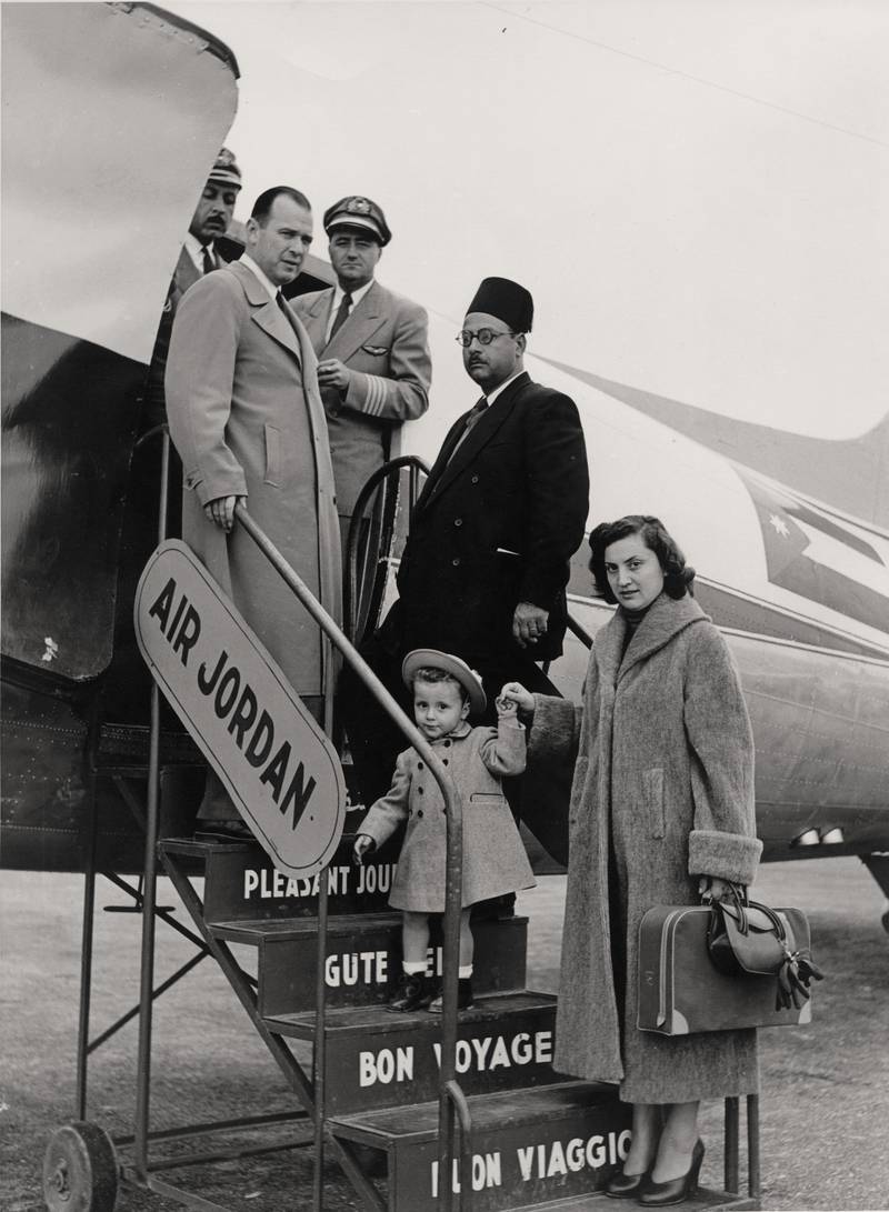 Members of the Al Qutob family at Jerusalem airport, date unknown. Dr Mohammed Al Qutob Family Archive