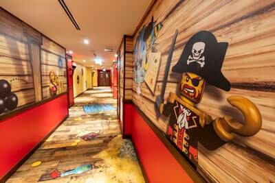 The four Lego themes – Pirates, Ninjango, Friends and Kingdom – spill over from the hotel rooms to the floor, corridors, lifts, walls and more.
