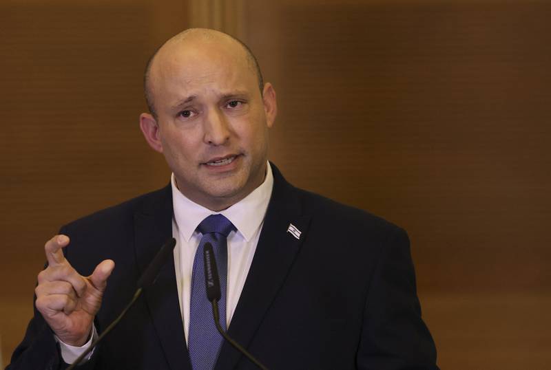 Israeli Prime Minister Naftali Bennett announced on Wednesday that he will not run in the coming elections. AFP