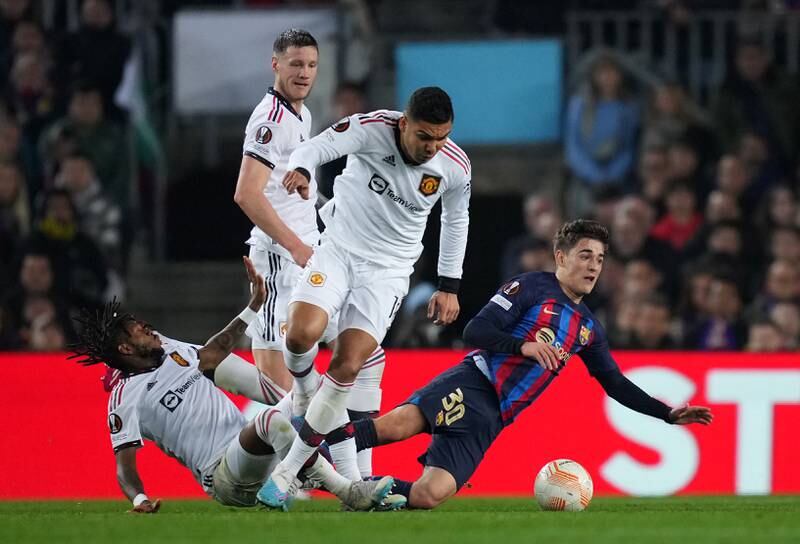 Casemiro 8 - Jeered for his association with Real Madrid, he glanced a 29th minute header towards goal. Booked. Lost the ball to Kounde before Barcelona’s second. He was excellent and gave the bullets which helped United’s attackers be so effective, but that was a bad error. Also struck the ball against his own post.
Getty

