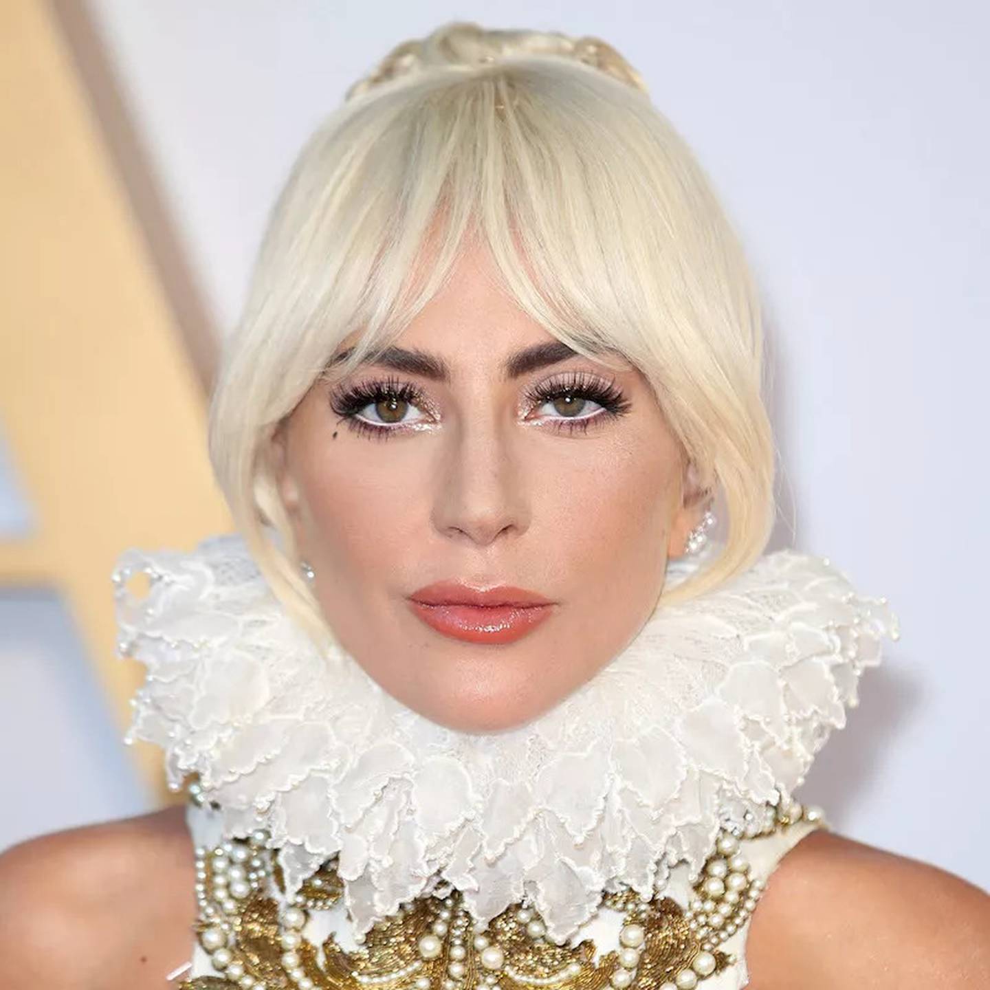 Lady Gaga sporting the white eyeliner trend. Getty Images