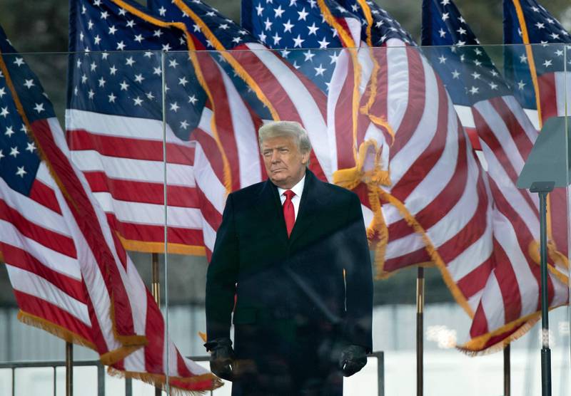 Donald Trump on January 6, 2021 near the White House, in Washington. AFP