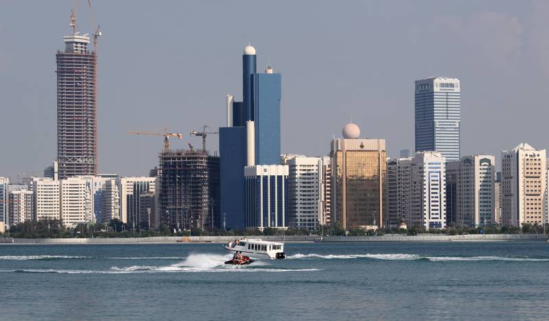 FILE PHOTO: A general view of the Abu Dhabi skyline is seen, December 15, 2009. REUTERS/Ahmed Jadallah/File Photo