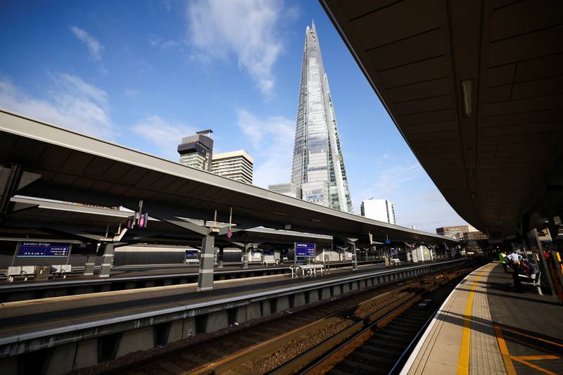 Quiet platforms at London Bridge station. Reuters