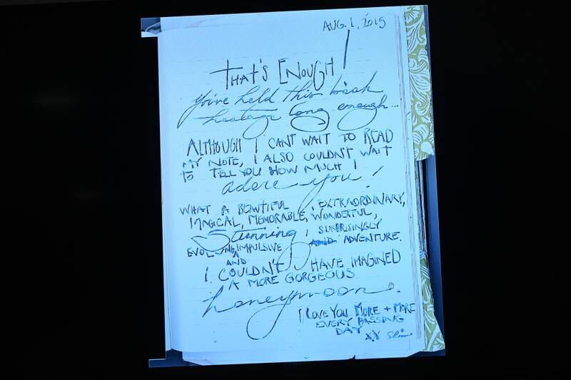 A personal journal that Johnny Depp and Heard kept for 'love notes' was presented as evidence. EPA