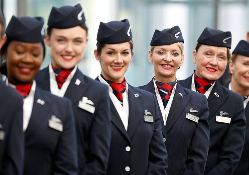 British Airways staff at Heathrow Airport in 2019. Getty Images