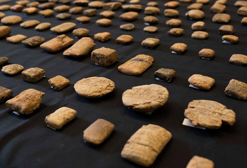 Cuneiform tablets, ranging in date from the mid-third millennium BC to the Achaemenid period (sixth-fourth centuries BC). Courtesy Trustees of the British Museum