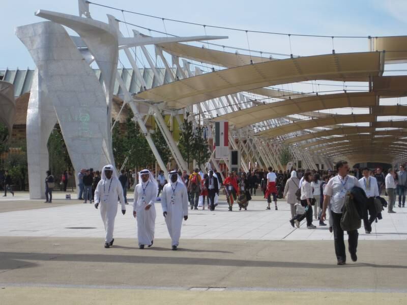 The main walkway at Expo Milano 2015.