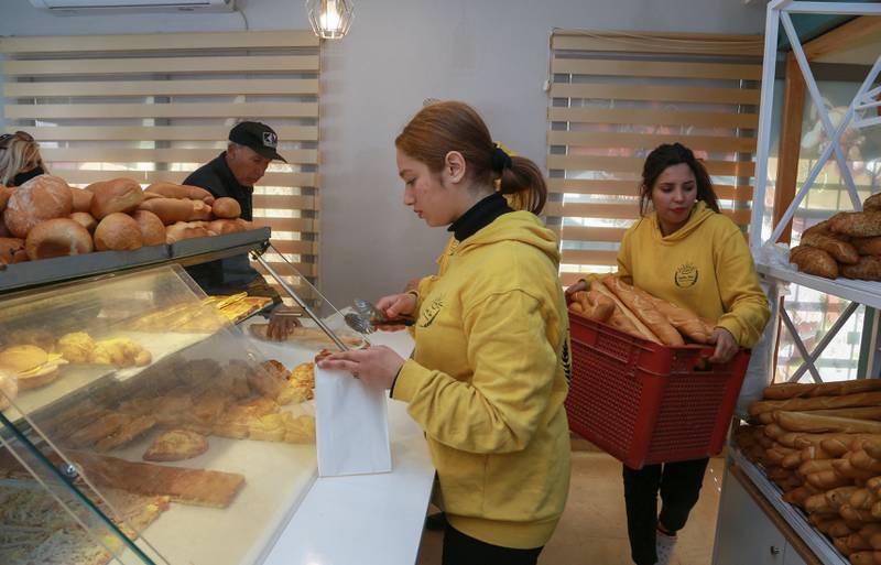 Workers at a bakery in the Tunisian capital, Tunis. The war between Russia and Ukraine, both wheat suppliers for Maghreb countries, has sent prices of flour and semolina soaring. All Photos: AFP