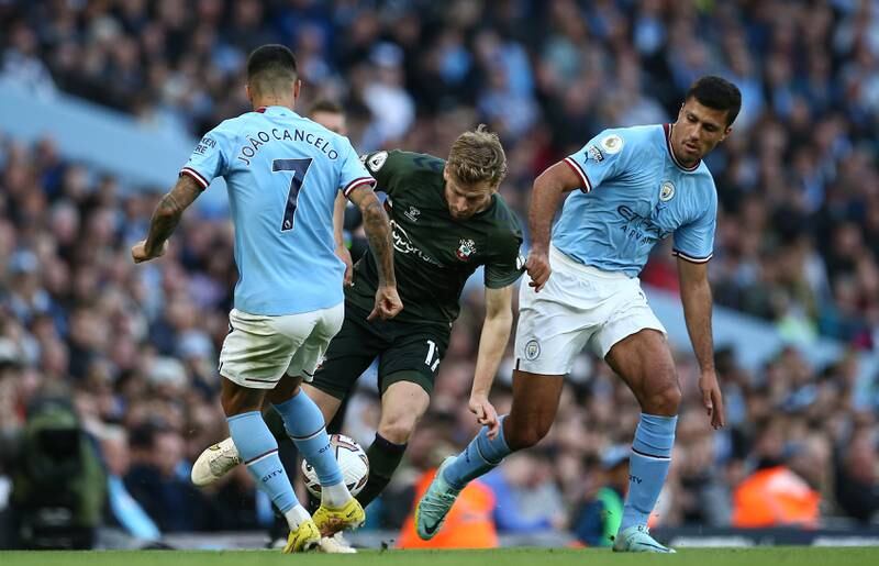 Stuart Armstrong 4: Chasing shadows for most of the game. A rasping drive from outside the box just before half-time went narrowly over the bar. Gave ball away sloppily for City's second goal. EPA