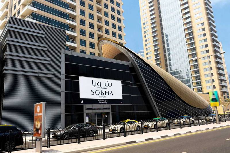 The newly named Sobha Realty metro station on the Red Line.