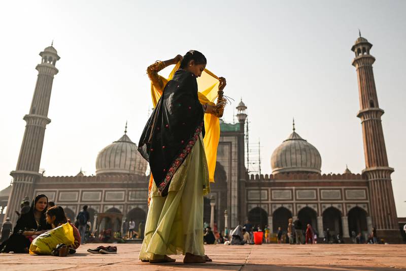 The Jama Masjid mosque in the walled city area of New Delhi, India. AFP
