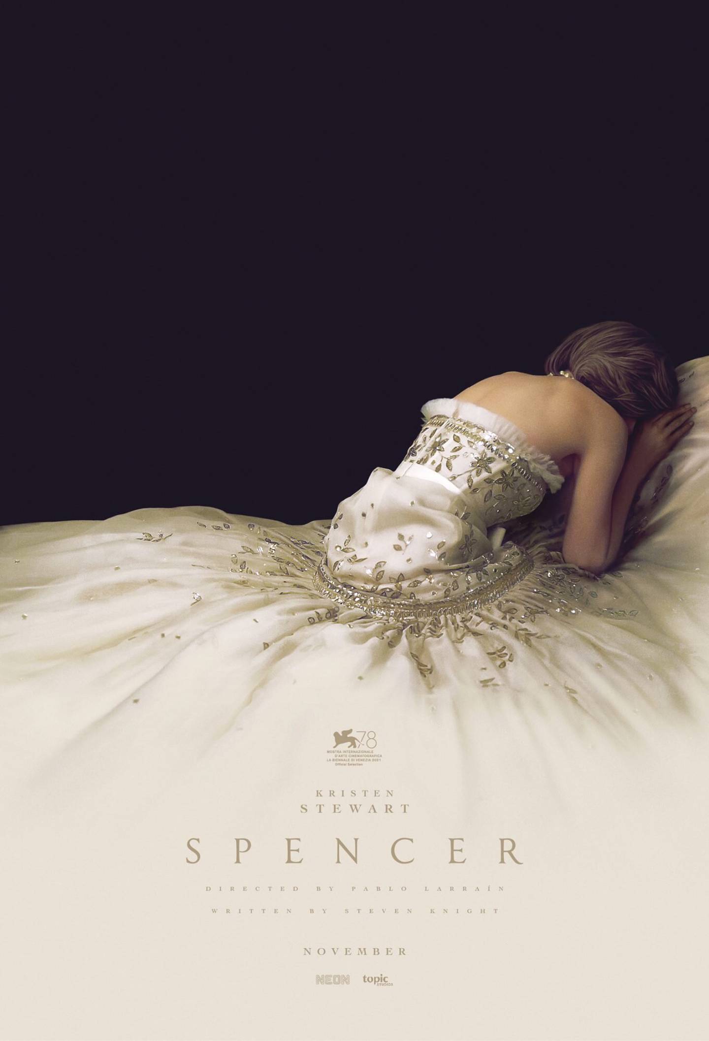 The full 'Spencer' poster, featuring Kristen Stewart in character as Princess Diana. Photo: Neon