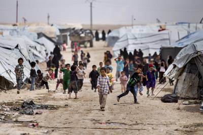 Al Hol camp in Al Hasakeh province, Syria, houses families of ISIS fighters. AP