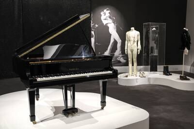 Freddie Mercury's Yamaha baby grand piano, estimated at £2 million to £3 million