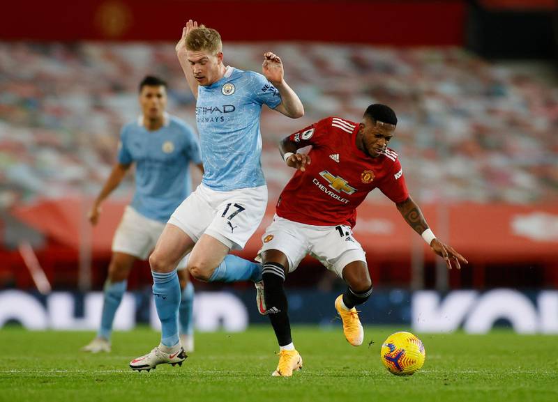 Fred, 6 - Took an early knock and had to be on his game against City’s best player De Bruyne, but performed and made a couple of nice turns. Reuters