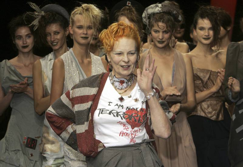 Westwood after her spring/summer 2006 show in Paris. AP
