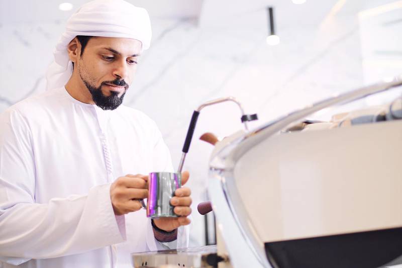 Khalifa Al Dhaheri, co-founder of Cupital Café, says customers have been reluctant to spend as much time in the cafe as they used to. Courtesy: Khalifa Al Dhaheri