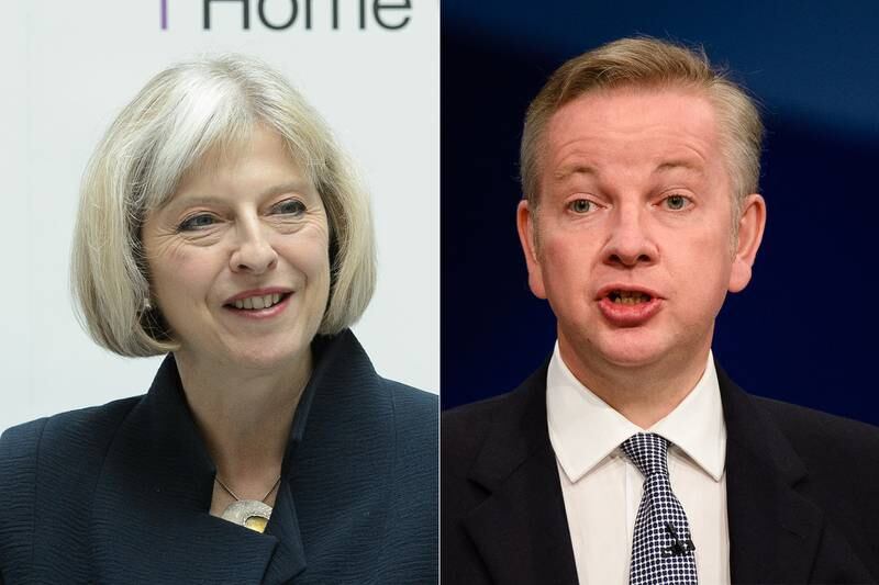 Former British prime minister Theresa May, who was the UK home secretary in 2014, and Michael Gove, then education secretary, became embroiled in the fallout around the letter and accusations. AFP