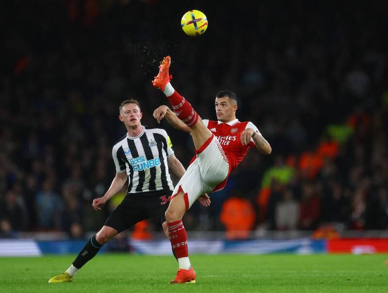 Granit Xhaka 7: Slid shot into side netting from very tight angle as Arsenal piled on early pressure. Completely miss-hit another chance when well placed in 14th minute. Picked up first half’s fifth booking for late tackle on Schar and looked like he might see red at one point. Reuters