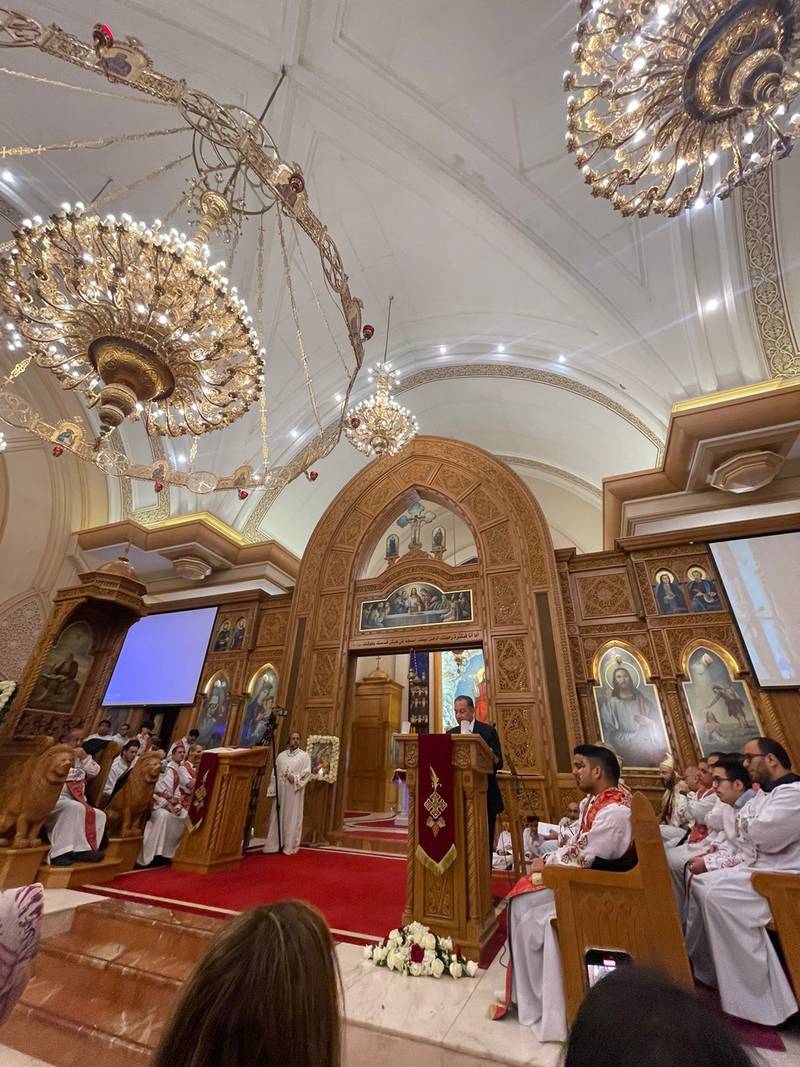 St Anthony’s Orthodox Church's services began at 8pm and lasted until after midnight. Photo: Ramez Riad