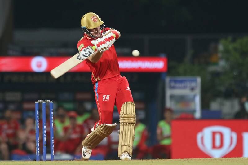 Liam Livingstone hit three sixes in the win over Gujarat Titans in Mumbai on Tuesday. Sportzpics for IPL