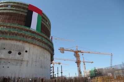 Unit 1 site of the site being built in 2013 in the Western region of Abu Dhabi.