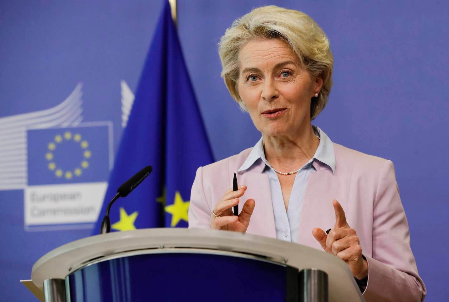 European Commission President Ursula von der Leyen announces the EU's plans to tackle the cost-of-living crisis. EPA