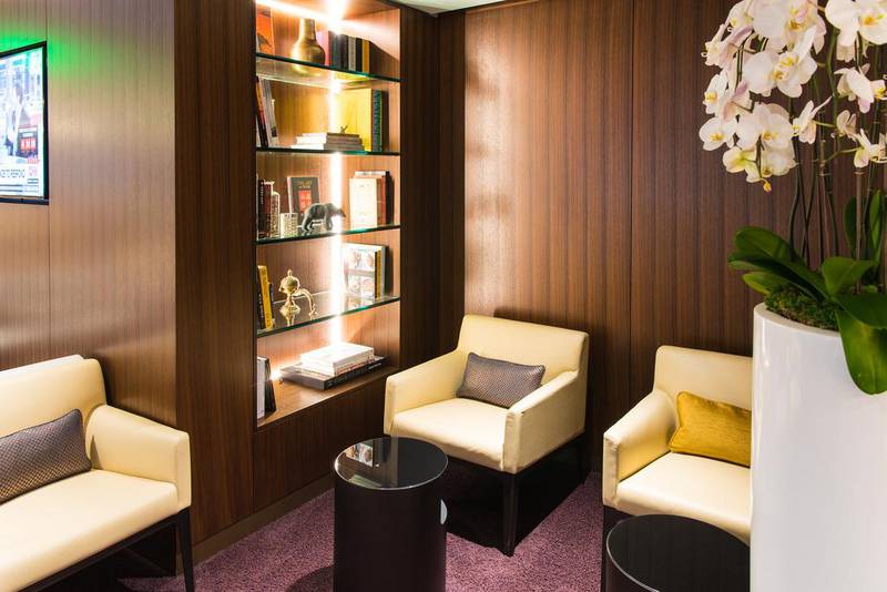 The space features luxuriously appointed seating. Courtesy Etihad