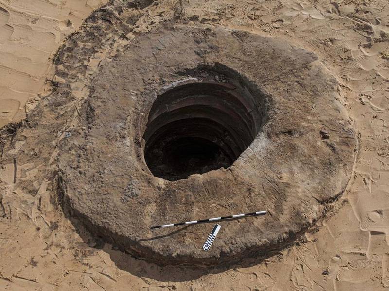 One of five                wells discovered by an Egyptian archaeological mission in                North Sinai. Photo: Ministry of Tourism and Antiquities