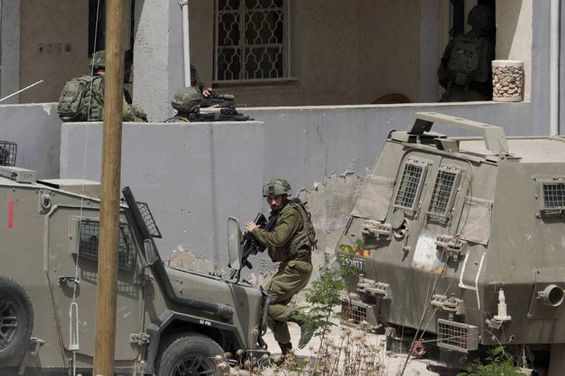 Israeli troop have carried out a series of raids in Jenin, in the occupied West Bank, following a wave of attacks in Israel. AP Photo