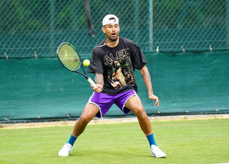 Nick Kyrgios takes on British wild card Paul Jubb in the first round of Wimbledon on Tuesday. PA