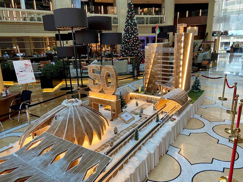 The model can be viewed from the hotel's lobby throughout the festive season.