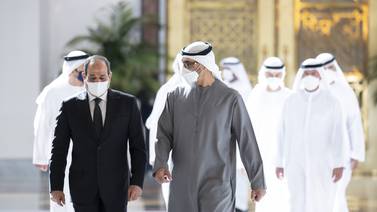An image that illustrates this article Sheikh Mohamed receives regional leaders for Sheikh Khalifa condolences