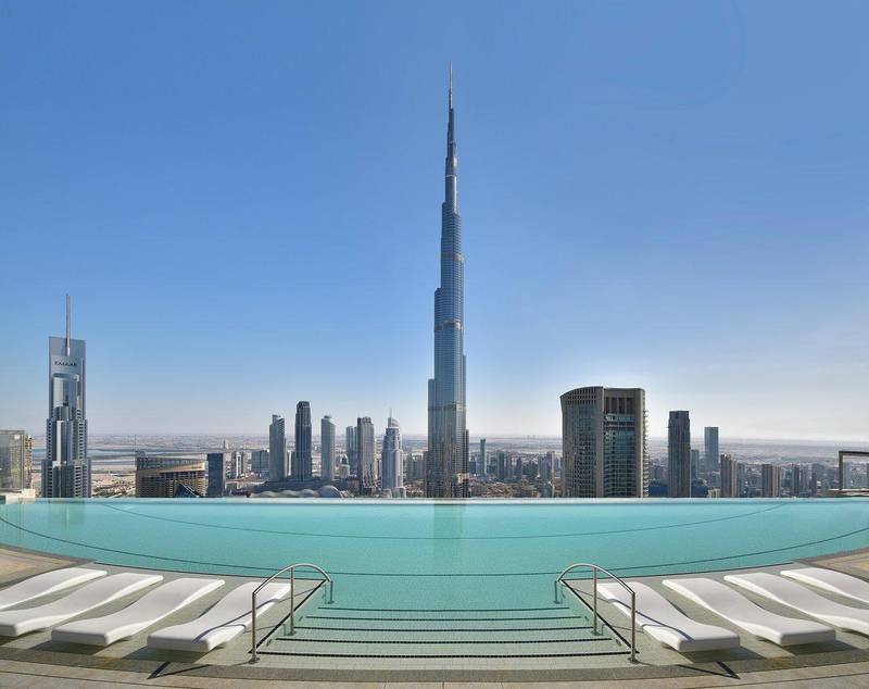 The infinity pool at Ce La Vi offers unrivalled views of Dubai's skyline. Courtesy Ce La Vi