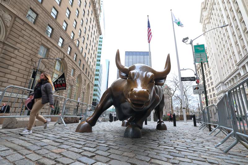 The Charging Bull in New York. Talk of a lost decade commonly comes shortly before bull markets erupt. AFP