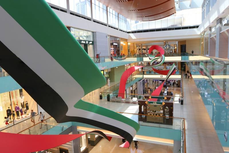 Dubai Mall has installed a 180-metre tall sculpture to mark National Flag Day - and it will be a key hub for the Super Sales.