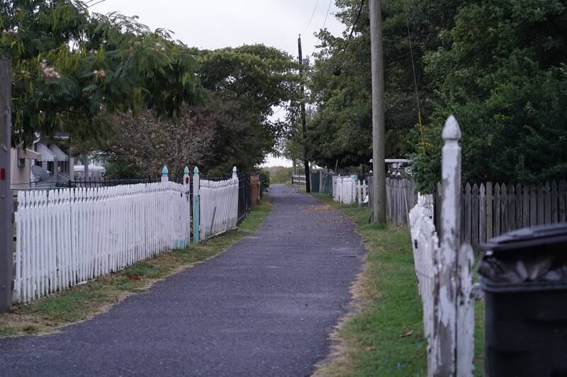 A narrow street on the island's Western Ridge. 